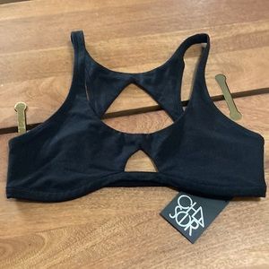 Chaser Bralette / Sports Bra. Cutout Details. Black. Size M. NWT
